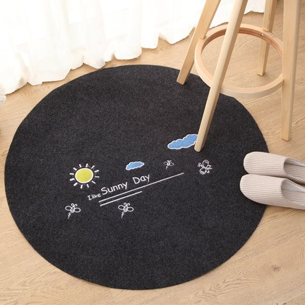 2019 Thickening Household Circular Floor Mat Bedroom Rug Computer