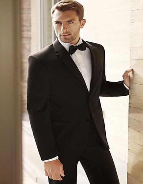 

men tuxedos black wedding suits notched lapel men suits groomsmen suits two-button wedding suit (jacket+pants+bow tie, White;black