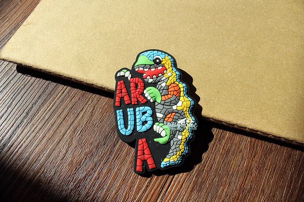 

caribbean sea aruba tourist travel souvenir 3d rubber lizard fridge magnet gift idea
