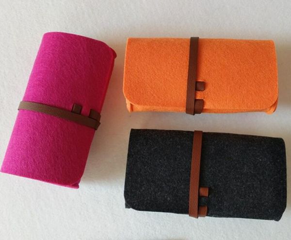 

fashion felt sunglasses bags soft portable glasses cases package box accessories belt closure