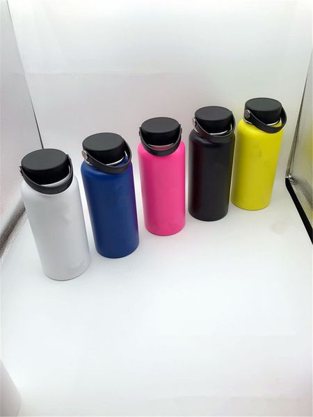 

Wide mouth water bottle gradient tainle teel vacuum in ulated bottle double walled keep port bottle with flex cap hipping