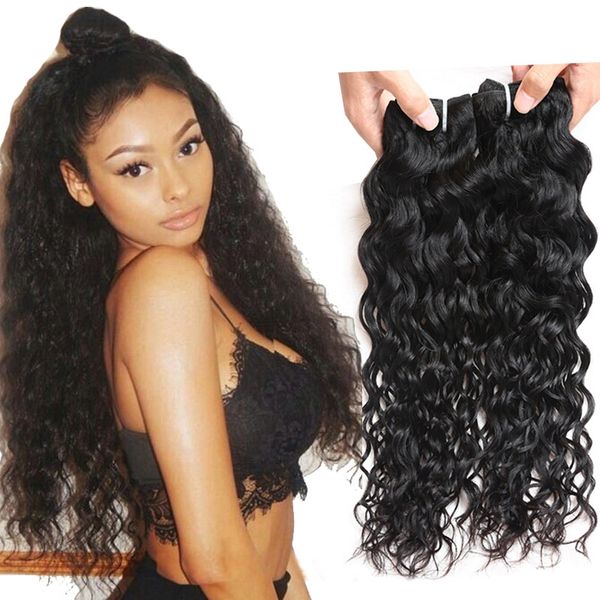 

unprocessed brazilian body loose deep wave curly hair weft kinky straight human hair peruvian indian malaysian hair extensions dyeable, Black
