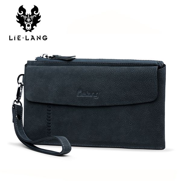 

men wallet luxury long clutch bag wristlet organizer wallets male moneybag genuine leather coin purse large men purse handy bag, Red;black