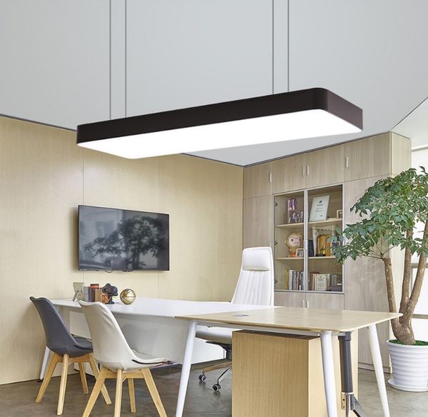 Modern Led Ceiling Light Lamp Lighting Fixture Rectangle Office Bedroom Surface Mount Living Room Panel Remote Control 110v 220v Llfa Track Lighting