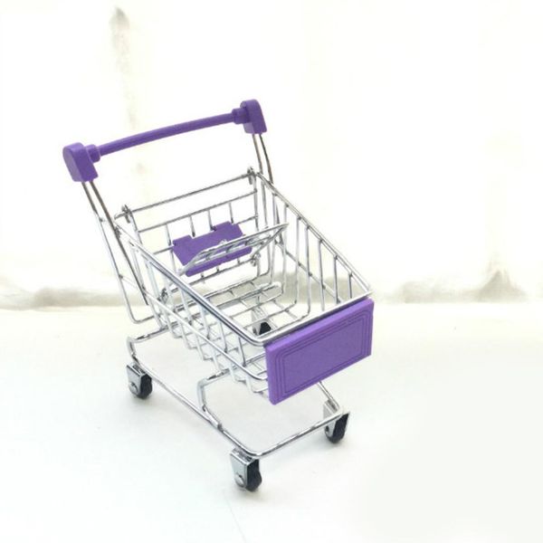 

super mini supermarket handcart trolley shopping utility cart phone holder office desk storage toy cart baby toy