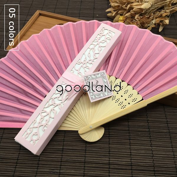 Wholesale Non Woven Fabrics Folding Bamboo Fan With Gift Box
