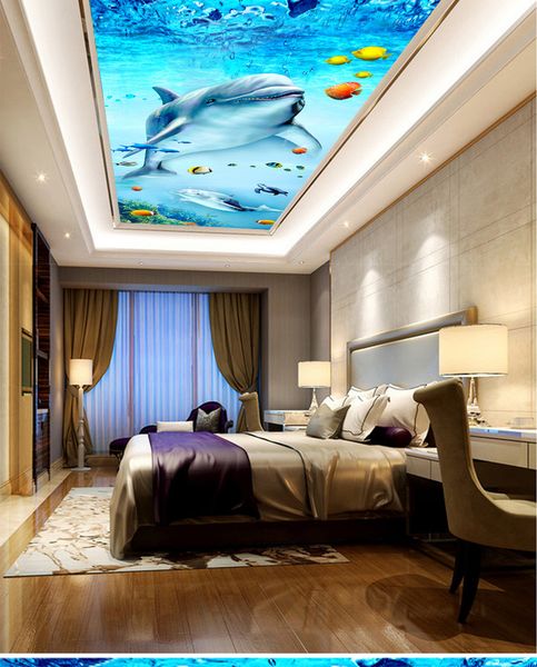 

пользовательские розничная 3d красивые дельфины зенит крыльцо фон стены