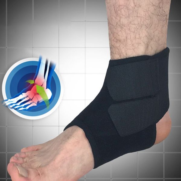 

1pc black ankle protector sports ankle support elastic brace guard foot support sports gear hy, Blue;black