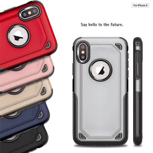 

Hybrid 2 in 1 Case Matte Shell Frosted Armor Slim Defender Back Cover For iPhone X Xr Xs Max 8 7 6 6S Plus Sumsung S8 S9 S10 Plus Note 9 8