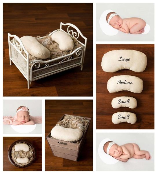 

2018 newborn pgraphy posing beans/ pillows/ props - 4 pack set