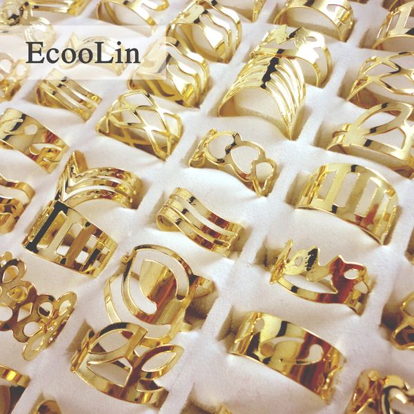 

50pcs zinc alloy vintage gold gypsy adjustable tattoo finger rings for women men mix style whole jewelry bulks bk129, Golden;silver