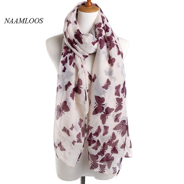 

2017 new release butterfly pattern spring brand scarf for women voile multi-functional fashion shawl 190*90, Blue;gray