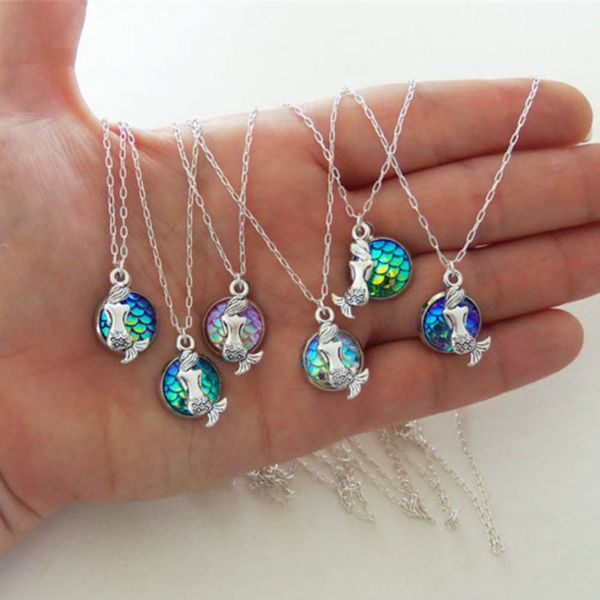 

fashion women's mermaid necklaces for personalized mermaid birthday gifts, Silver