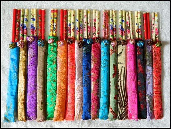 

wood colorful chinese flower chopsticks ,wedding gift,wedding favors chopsticks
