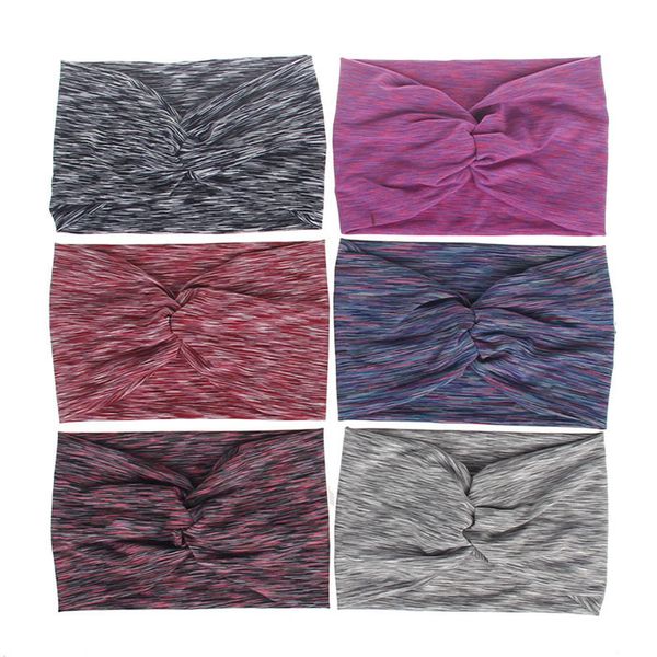 

2018 women headband criss cross head wrap hair band stretchy headwraps yoga running sports hairband for women, Silver