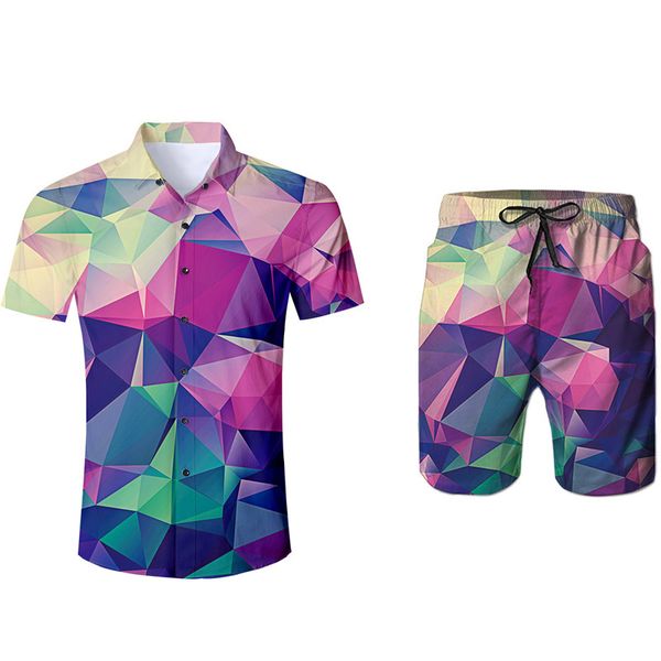 

tracksuit men shorts summer beach brand tshirt men printed sportsuit set 2018 fashion suit male shirt, Gray