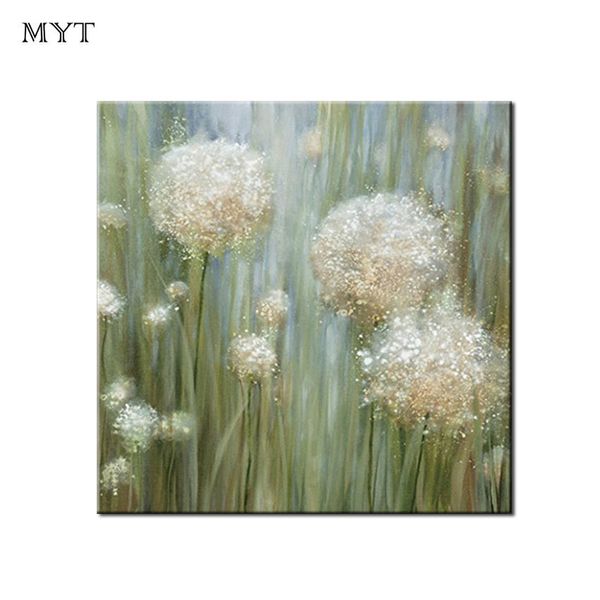 

handpainted dandelion floral pictures modern home decor wall painting arts handpainted abstract white flower oil paint for room