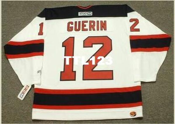 

мужчины #12 билл герин нью-джерси дьяволы 1996 ccm хоккей джерси или обычай любое имя или номер ретро джерси, Black;red