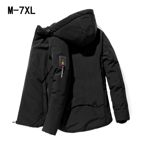 

winter jacket men coats 2018 new slim fit stand collar cotton-padded brand fashion parkas coats jackets outerwear m-7xl, Black