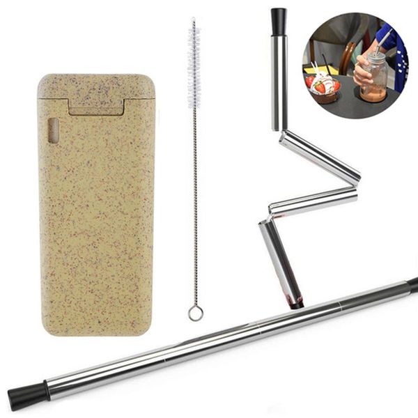 

Reu able foldable traw portable collap ible traw tainle teel final folding drinking traw for outdoor travel kitchen