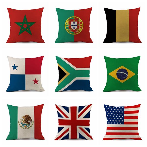 Pillow Case 45 45cm 2018 Russia World Cup Home Decor National Flag