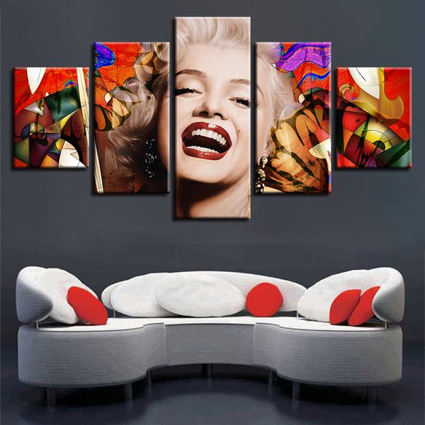 2019 Modern Fashion Home Decoration Painting High Quality Canvas Print Picture Unframed Sexy Marilyn Monroe Painting For Living Room From Tian7777777