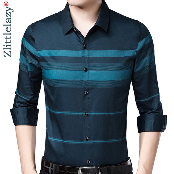 

2018 social long sleeve striped designer shirts men slim fit vintage fashions men's shirt man dress jersey casual clothing 36776, White;black