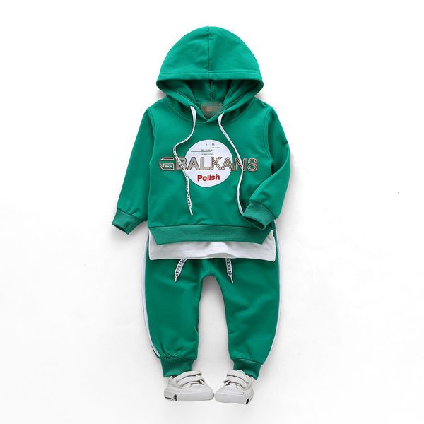 

infant baby pure cotton hooded clothing suits children hoodies pants 2 pieces sport sets kdis clothes, White