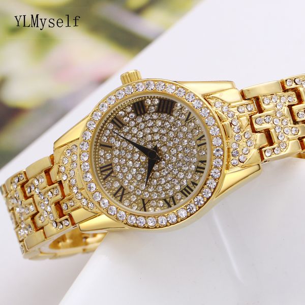 

nice design round watches birthday gift bright stones women watches bracelet watch ladies, Slivery;brown
