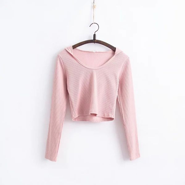 

fashion women knitted pants crop sets hoodie long sleeve slim elastic waist two piece outfits tracksuits regular female, Gray