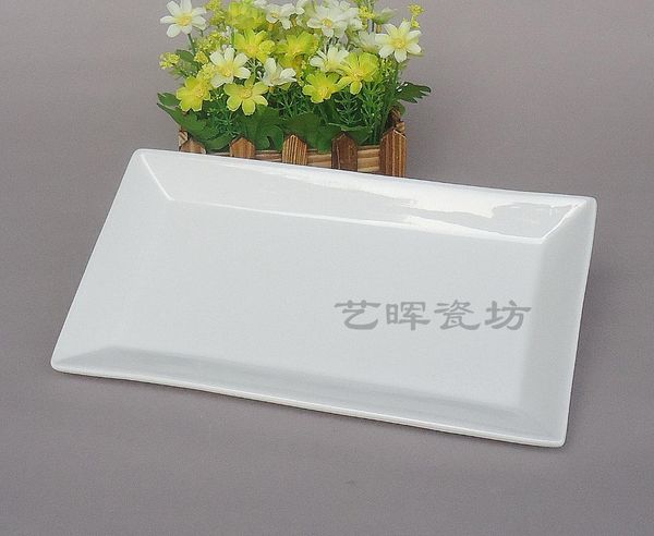 

wholesale-ceramic rectangular plate japanese style dish sushi plate cold dish