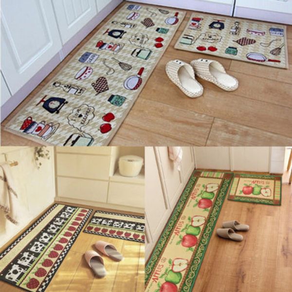 Anti Slip Door Mat Bathroom Floor Rug Polyester Hallway Kitchen