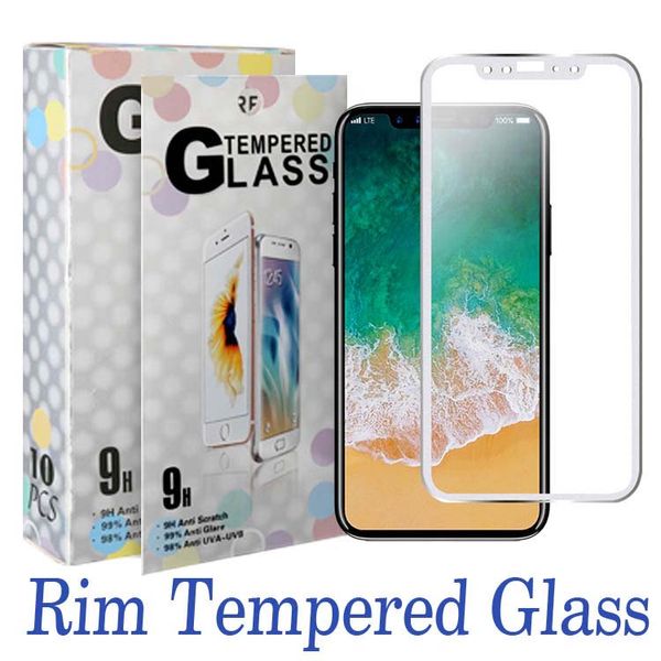 Temperado protetor de tela de vidro da tampa completa Ultra-Thin 3D Curved Borda Titanium Projeto Alloy Para Iphone XS Max XR 8 com pacote