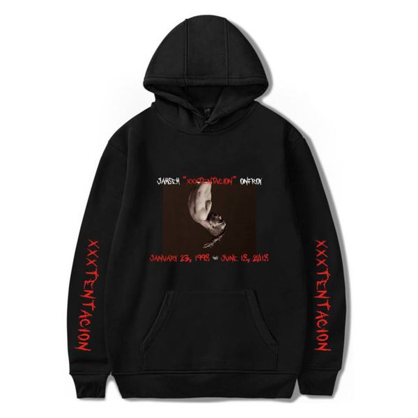 

xxxtentacion revenge hoodie sweatshirt rip xxxtentacion jahseh onfroy hip hop rapper hoodies clothes man clothing, Black