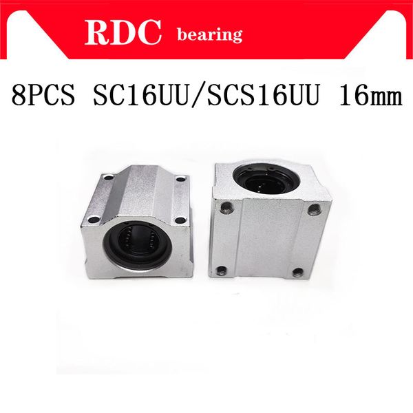 

8pcs/lot sc16uu scs16uu 16mm linear ball bearing linear motion slide block cnc router factory direct