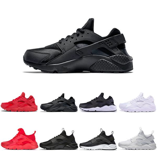 

2018 Huarache I IV Ultra shoes Men Running Shoes Triple Black White red womens Huraches Sneakers Breathable Sports Shoes eur 36-45