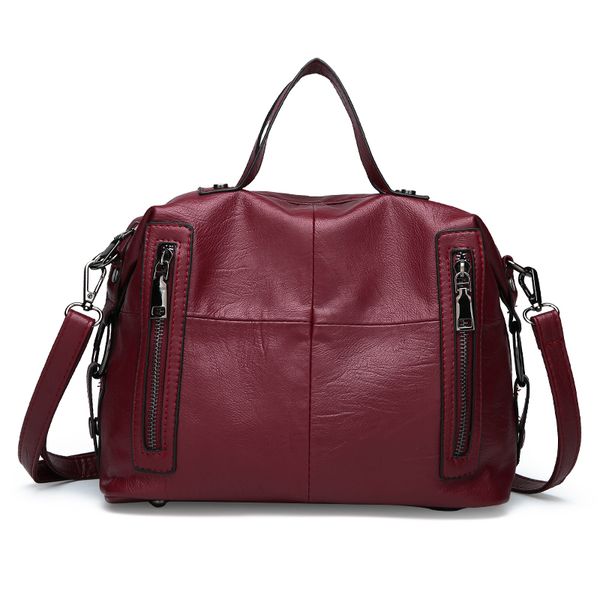 

casual women soft pu leather handbag female shoulder bag messenger bag larger size winter women leather designer handbags-50