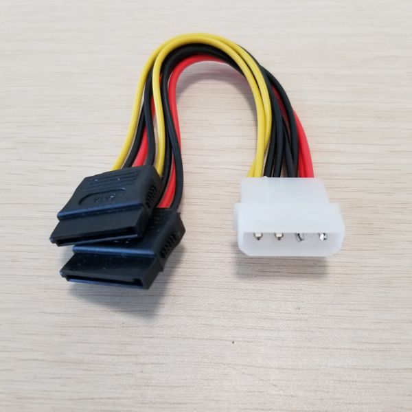 

10 шт. / лот 4pin до 2 x 15pin splitter sata кабель питания адаптер для ata sata hdd