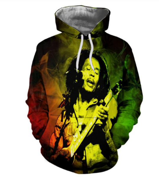 

новая мода женщины / мужчины bob marley смешные 3d печатных повседневная с длинным рукавом осень зима толстовки толстовка k139, Black
