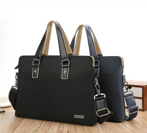 

men leather briefcase computer lapbag brands business handbag men's travel bags briefcase brown black and blue