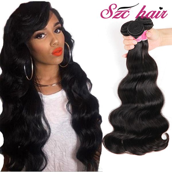 Malaysian Virgin Hair Bundles Body Wave Hair Weaves 8inch To
