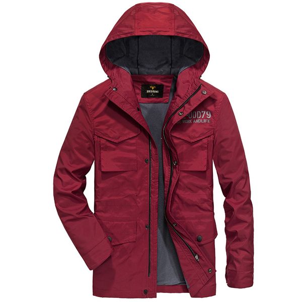 

afs zhan di ji pu 2018 men m- 3xl new autumn winter waterproof coat jacket man quick-drying hooded outwear brand jackets, Black;brown