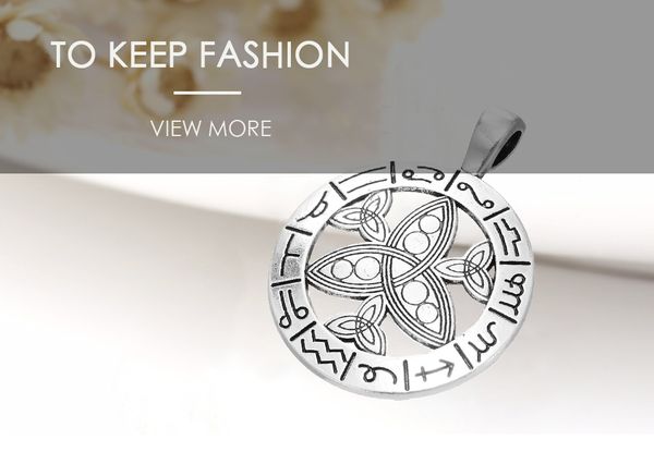 

2021 tibetan charms pendant jewelry making diy necklace women wiccan knot round plate charm steampunk style, Bronze;silver