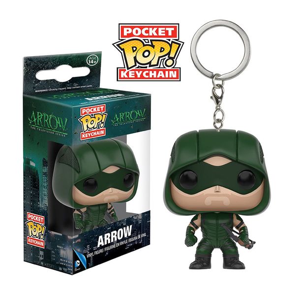 

funko pocket pop keychain - arrow vinyl figure keyring with box toy gift good quality t555 hot