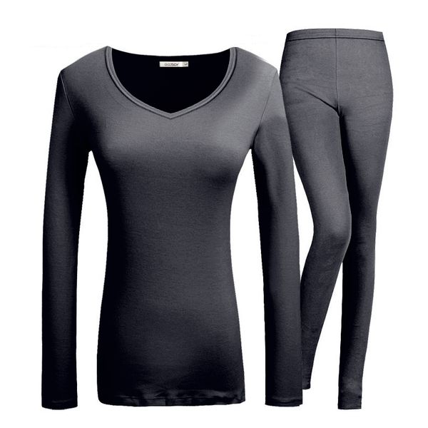 

winter womens thermal underwear round neck long johns modal women underwear set plus size 5xl 6xl ladies pijama set, Black;pink