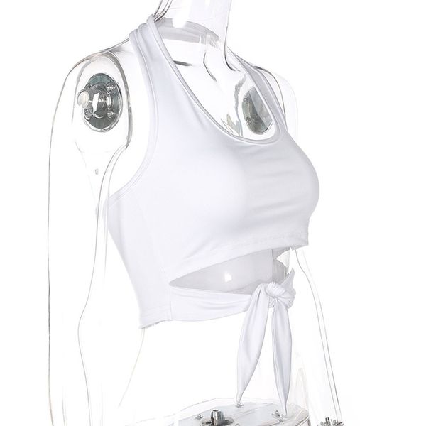 

feitong 2018 new women cotton crop crop bustier multicolor sleeveless cropped blusas vest tank camisole, White