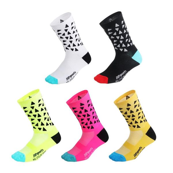 

1 pair riding socks long tube summer outdoor sports wear-resistant deodorant bicycle socks, Black