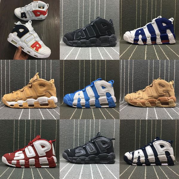 

2019 Новый 96 QS Olympic Varsity Maroon больше Мужская повседневная обувь 3M Scottie Pippen Uptempo Chicago Пов
