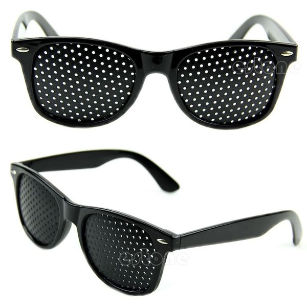 

new vision care eyesight improver glasses anti-fatigue stenopeic glasses drop ship #, White;black