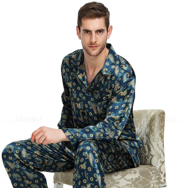 

mens silk satin pajamas set pajama pyjamas pjs sleepwear set loungewear s,,l,xl,xxl,3xl,4xl, Black;brown